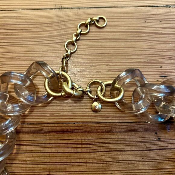 J.CREW Ombre Lucite Chunky Link Necklace. - Picture 13 of 15